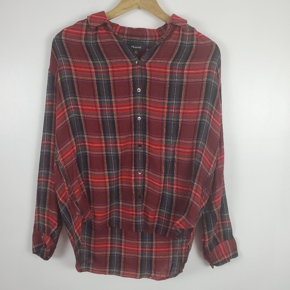 Madewell Tops - Madewell plaid hilo button up top size XS